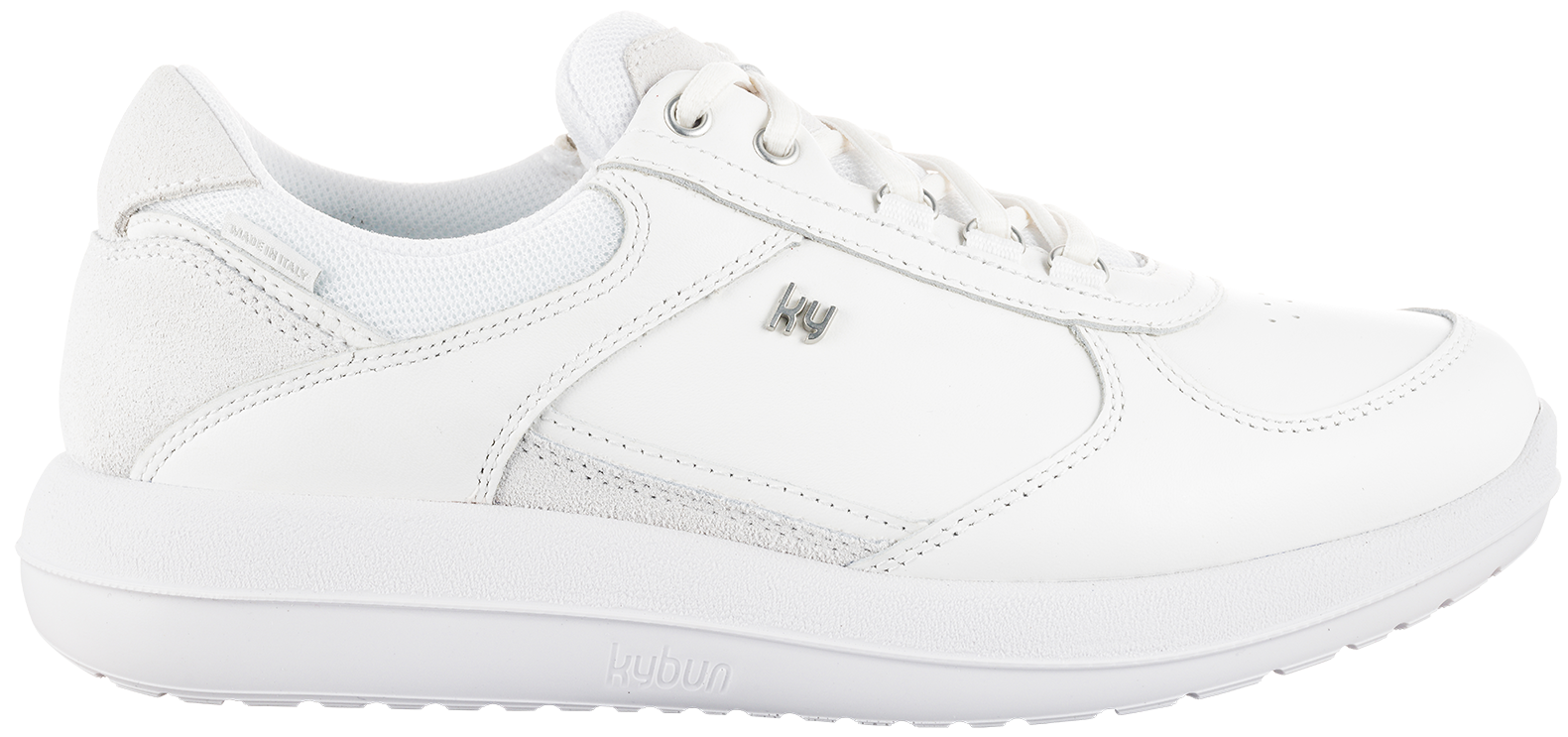 A stylish modern shoe appearing to fall or float